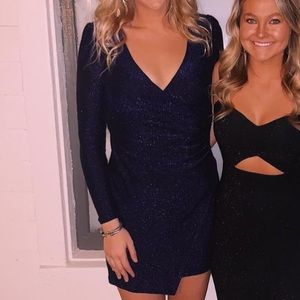 Dillards Sparkly Blue Cocktail Dress